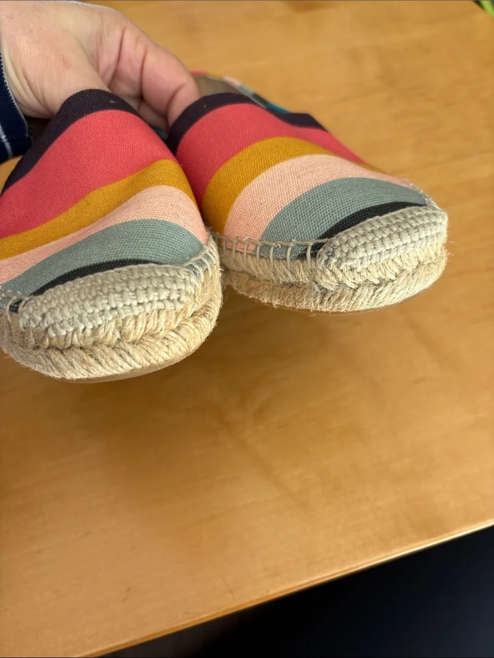 Paul Smith Sunny Canvas Striped Espadrille 7.5